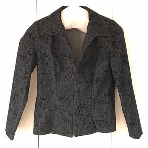 Velvet On Denim Jacket